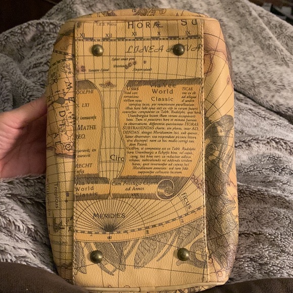 Vintage Allan Edward World Map Atlas Purse - Picture 5 of 8